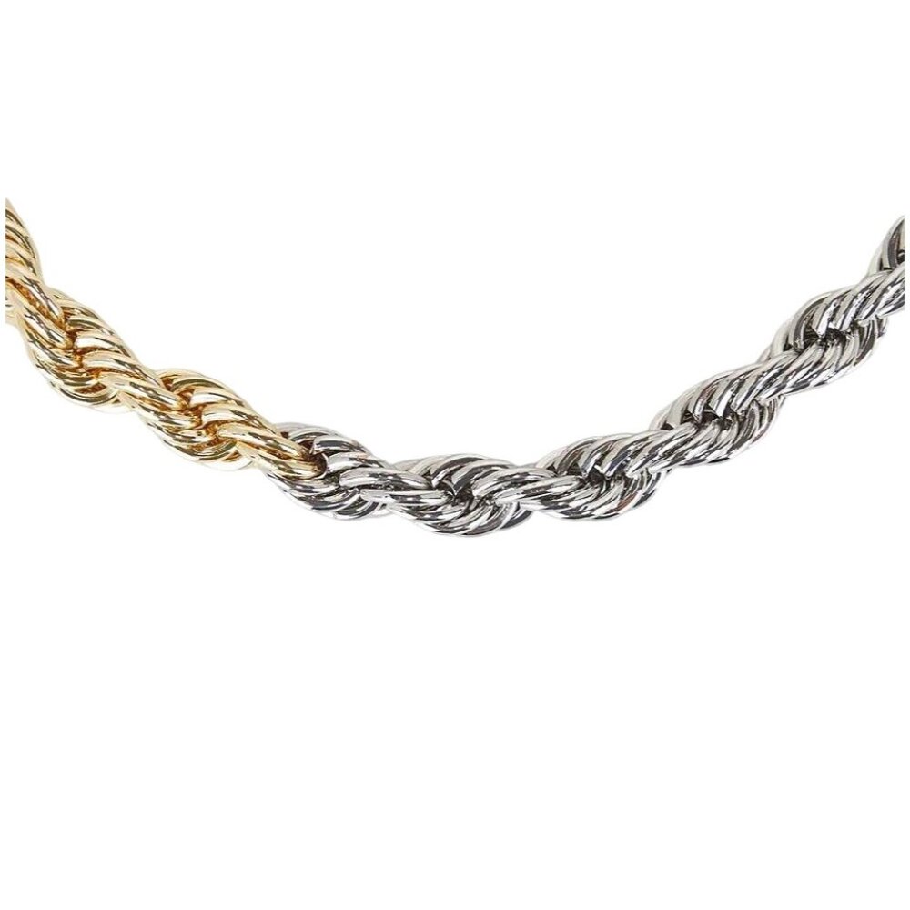8 Other Reasons Two-tone Chain Necklace in Mixed Metal One Size New Womens Jewel - Picture 2 of 8